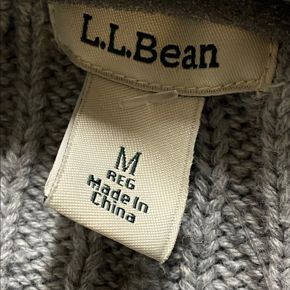L.L. Bean gray cable knit cardigan - Picture 9 of 11